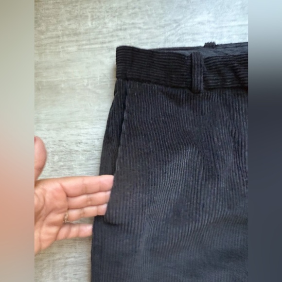 COS Corduroy Wide Leg High Rise Black Cotton Pants  Size 4 - Picture 3 of 7